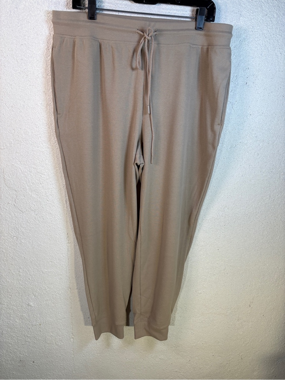 Max & Mia Women’s XL Jogger Pants Tan Pull On Lounge Casual Stretch Pockets New